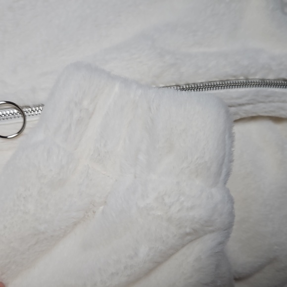 Forever 21 Plush Zip Front Hoodie Ivory - Picture 6 of 9